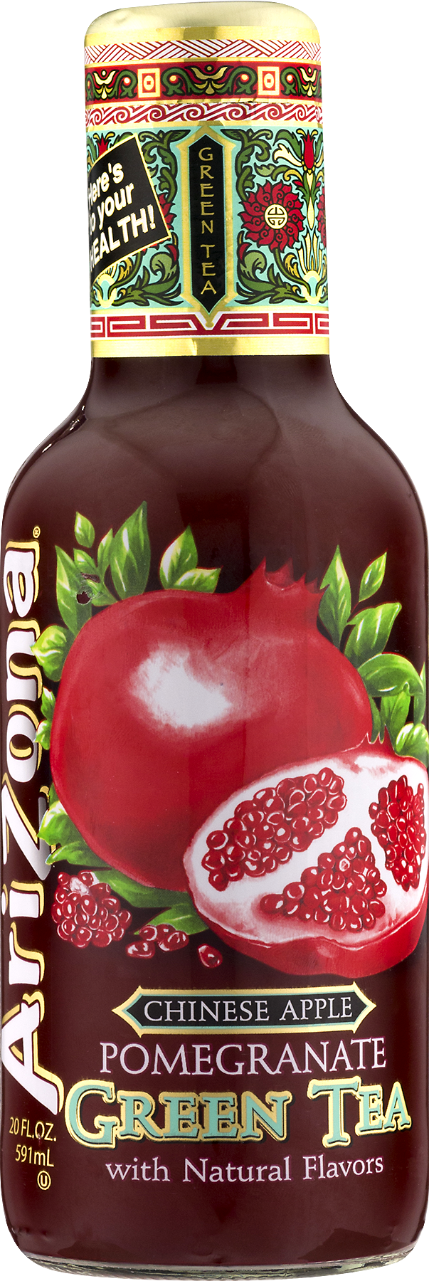 Arizona Pomegranate Green Tea (603x1800), Png Download