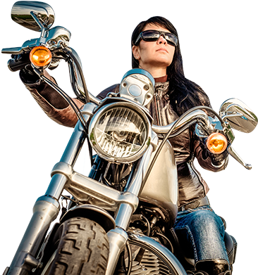 Titlebucks Motorcycle Title Pawns - Woman On Motorcycle Photography (1000x496), Png Download