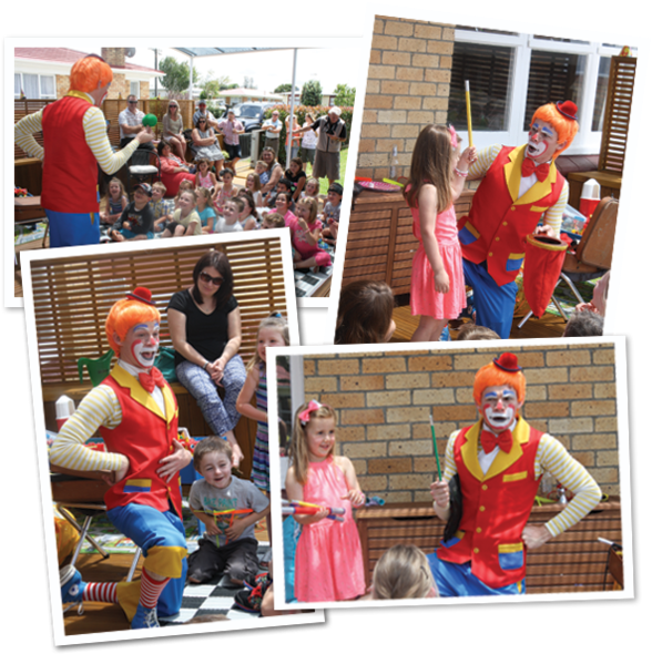 Popcorn The Clown Magic Comedy Show For Kids, Auckland - Costume Party (600x596), Png Download