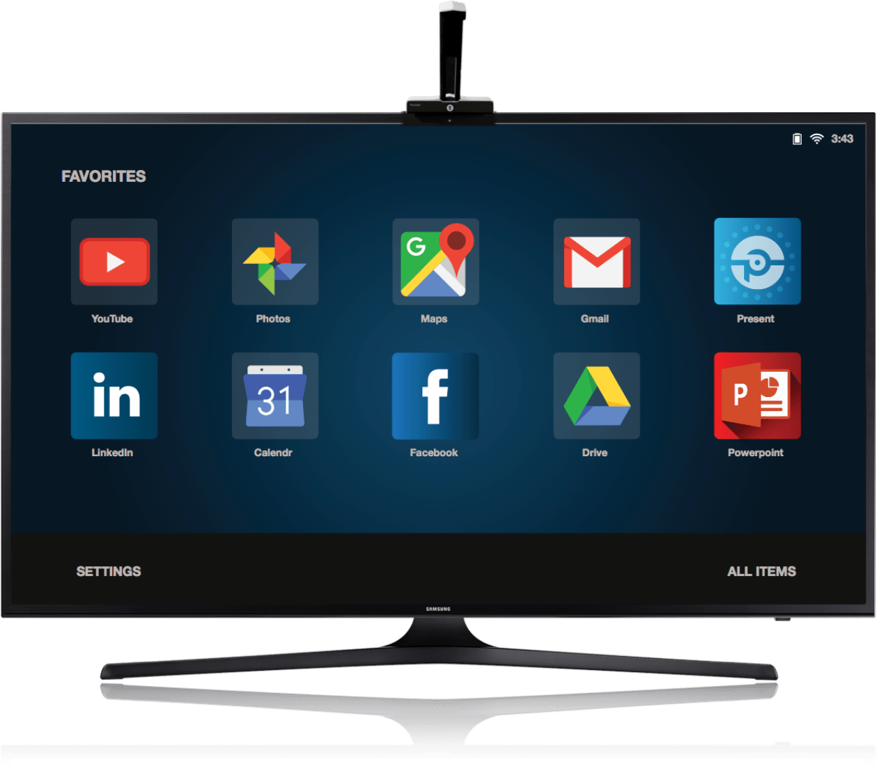 Now Any Television From 20” To 65” Can Be A Giant Android - Facebook Buttons (1259x1107), Png Download