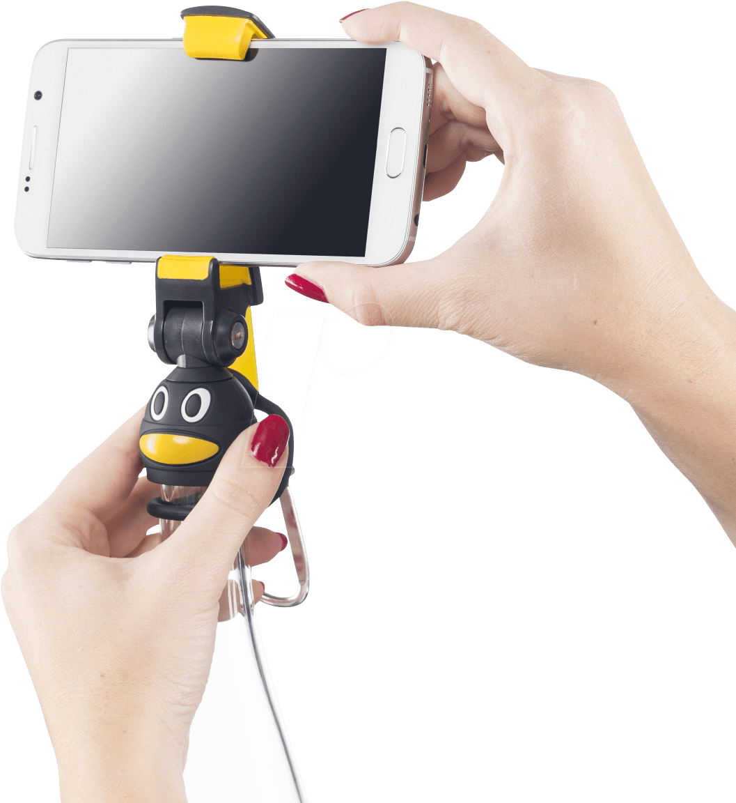 Desktop/mobile Tripod, Selfie Stick For Bottles Mantona - Iphone (1200x1200), Png Download
