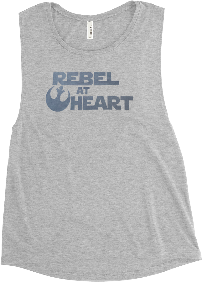 Rebel At Heart Star Wars Blue Shimmer T-shirt And Tank - Active Tank (1000x1000), Png Download