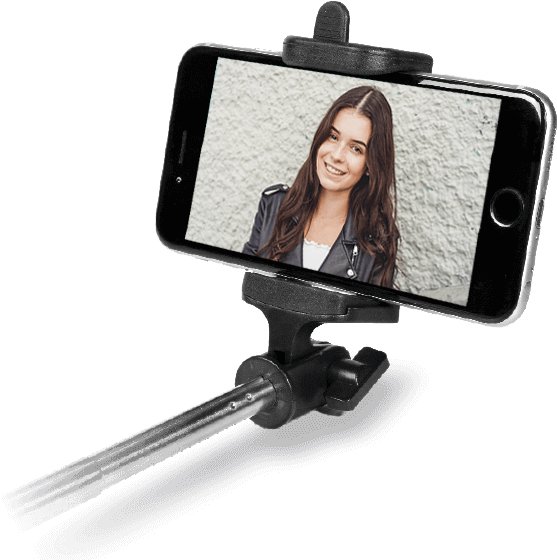 Wireless Selfie Stick - Iphone (620x571), Png Download