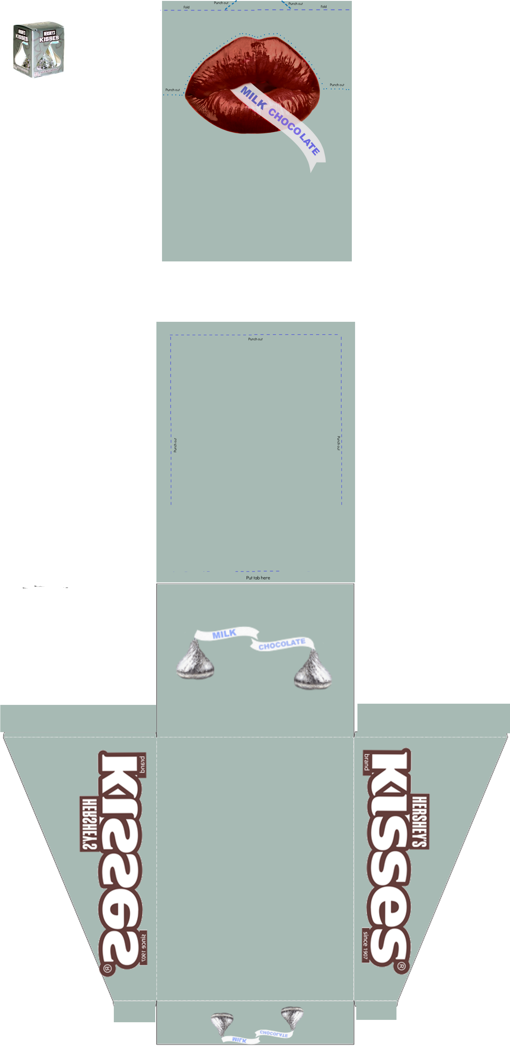 I Designed A Box For Hershey's Kisses To Sell And Promote - Hershey Company (1800x3600), Png Download