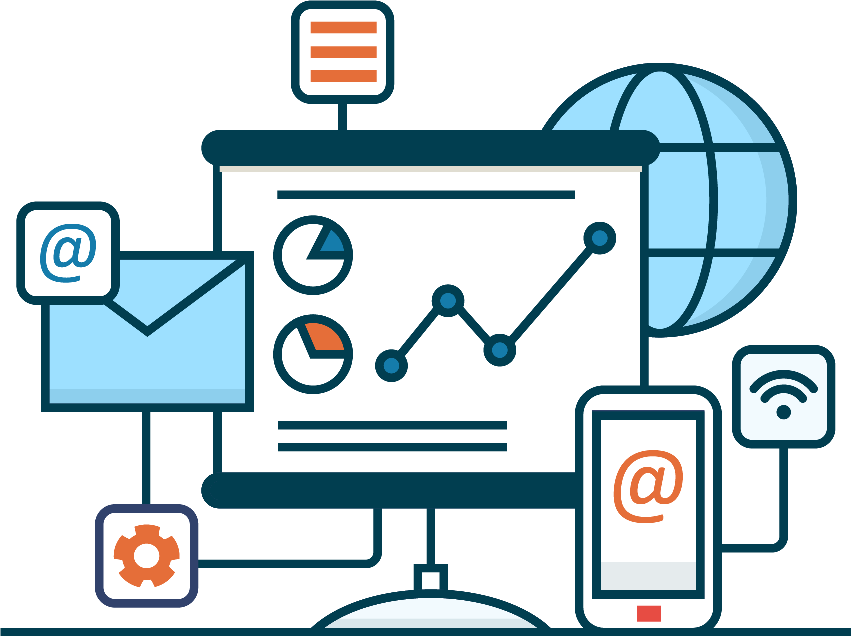 Tracking Traffic Growth Through Google Analytics - Diagram (2439x1288), Png Download
