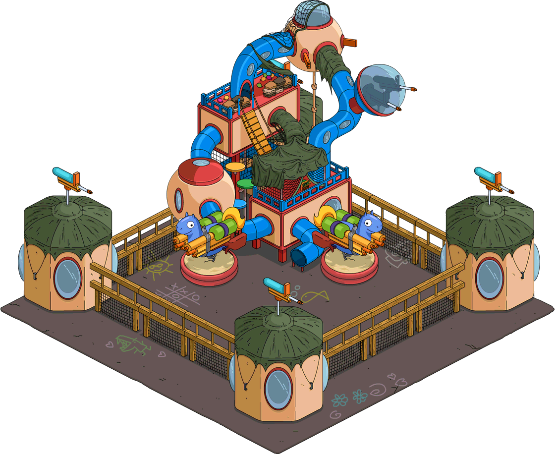 Mega Playscape - Simpsons Tapped Out Mega Playscape (1120x918), Png Download