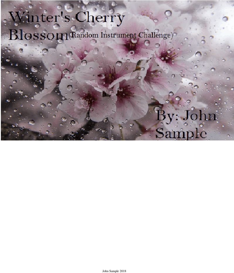 Winter's Cherry Blossom *wip* - Cherry Blossom (850x1100), Png Download