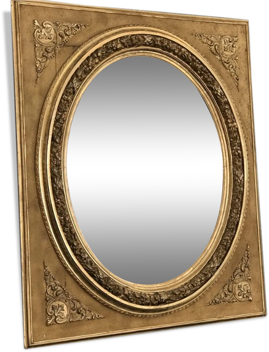 Adjustable Gold Mirror Nineteenth 81 X - Circle (1457x1457), Png Download