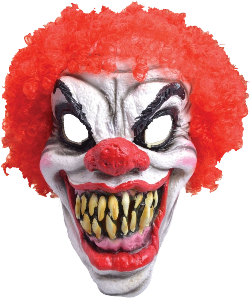 Clown Scary Horror Mask Scare Face Fright Fear Gear - Mascaras De Terror De Payasos (1024x1226), Png Download