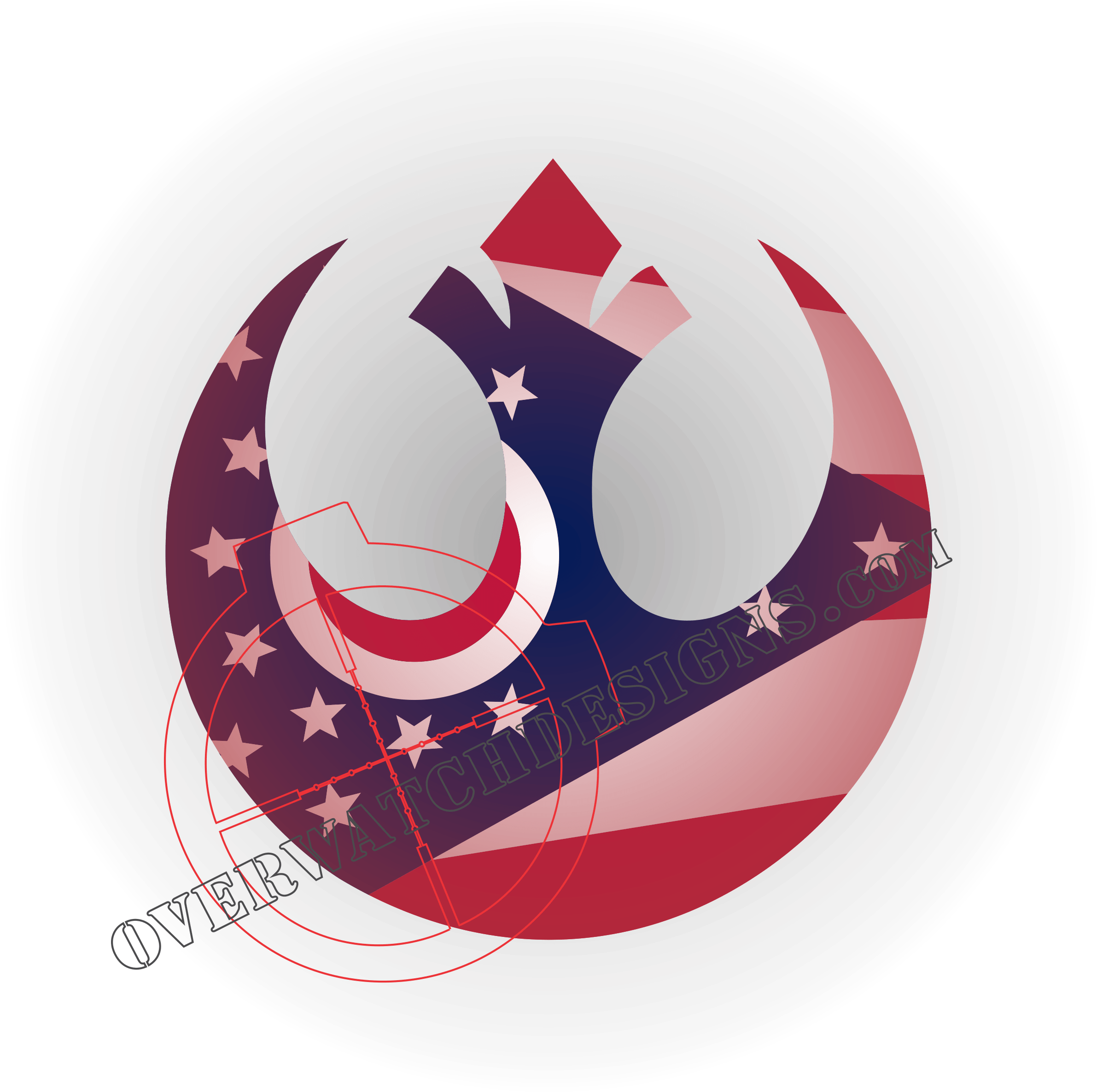 Rebel Ohio Decal - Crescent (2409x2396), Png Download