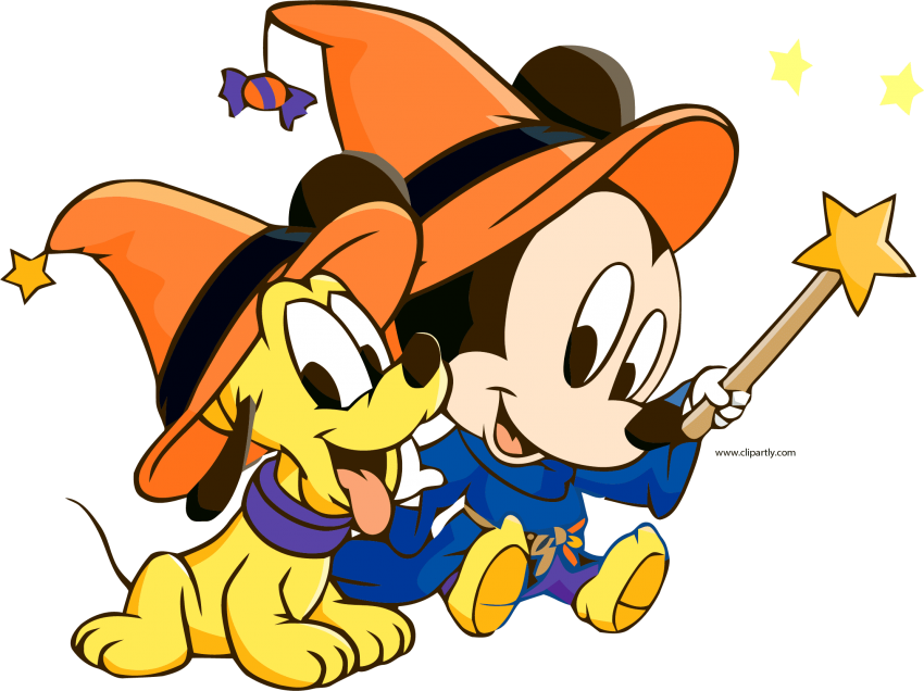 Free Png Download Baby Mickey Mouse Halloween Png Images - Baby Mickey Mouse Halloween (850x636), Png Download