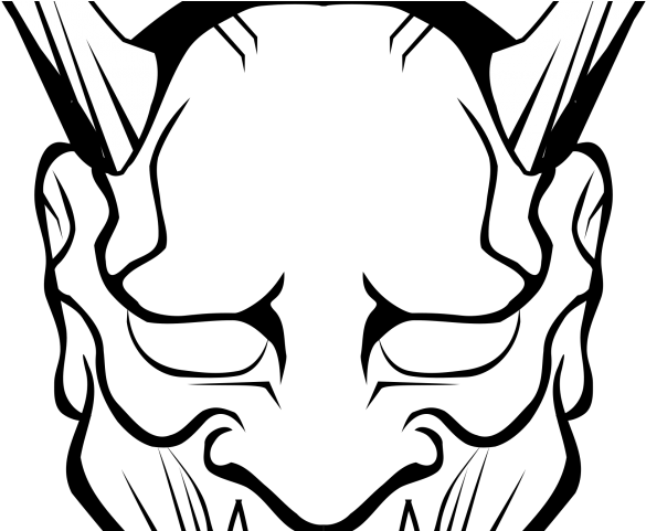 Drawn Masks Oni - Oni Demon Drawing (640x480), Png Download