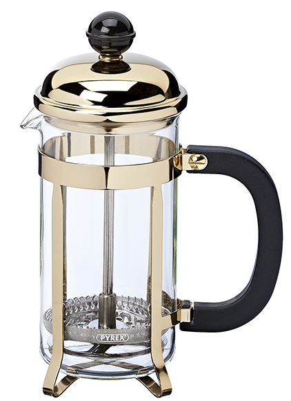 Bistrot Black Gold Tea Maker - French Press (600x600), Png Download