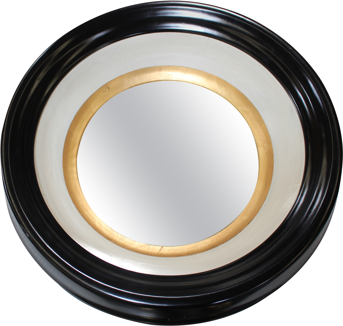 Custom Round Black And Gold Mirror Modern Style Mirrors - Circle (1200x1200), Png Download