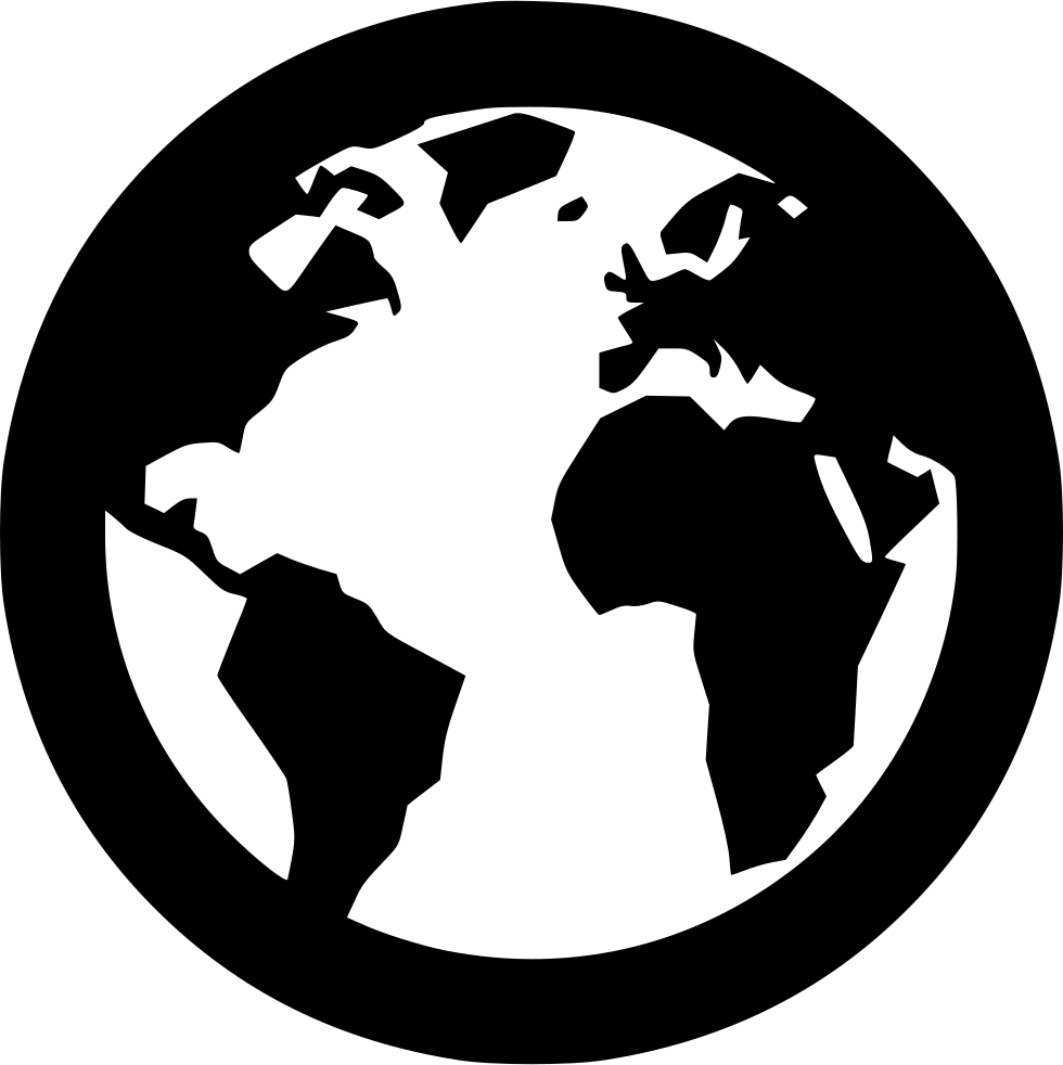 Png File Svg - High Quality World Map Black And White (980x982), Png Download