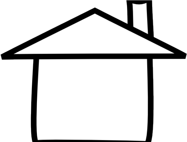 Cartoon Outline Of A House (640x480), Png Download