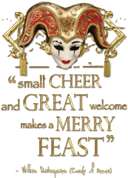 Shakespeare Comedy Of Errors Feast Quote T-shirt - Poster (674x518), Png Download