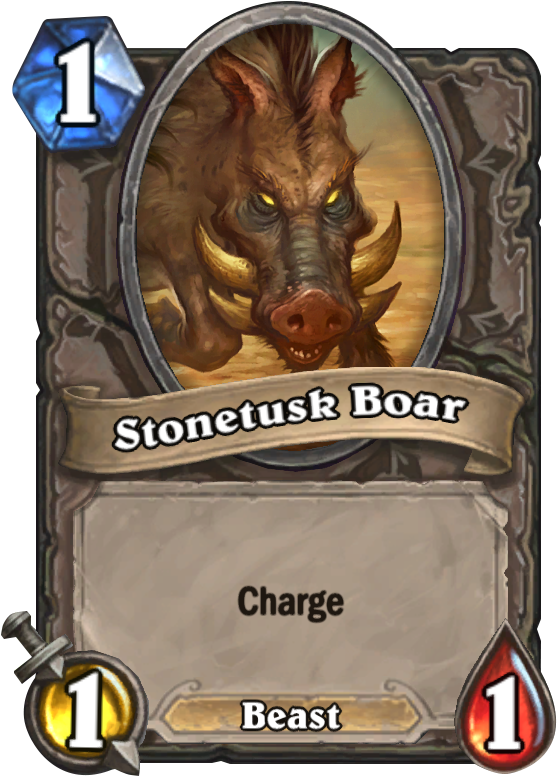 Stonetusk Boar Card - Hearthstone Card (567x811), Png Download