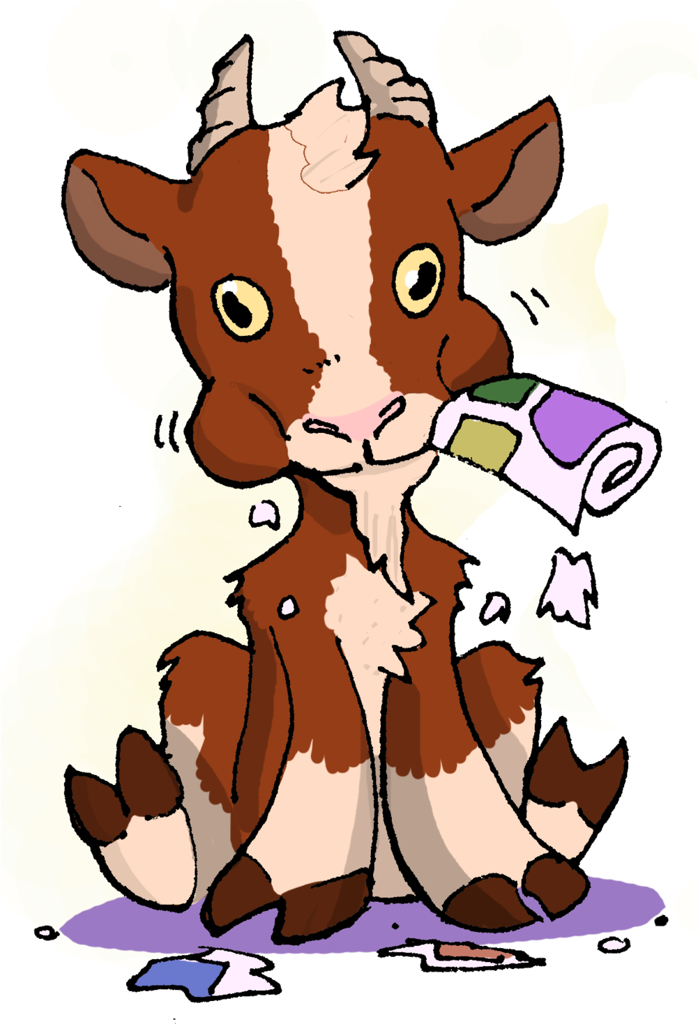 Goat Comic No Words (1000x1475), Png Download