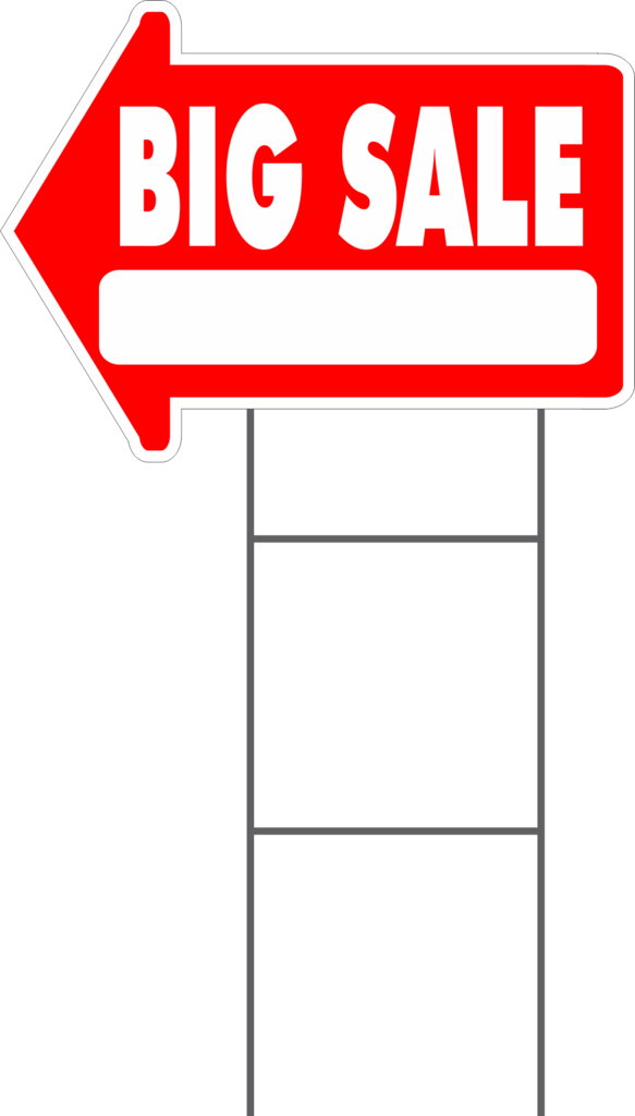 Black And White Free Clipart Yard Sale - Sign (583x1024), Png Download