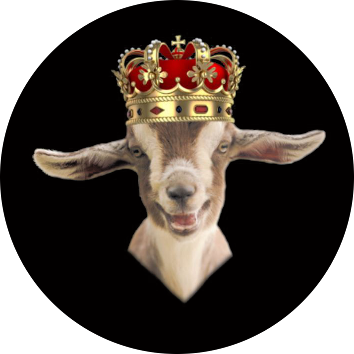 Goat - Goat With King Crown (714x714), Png Download