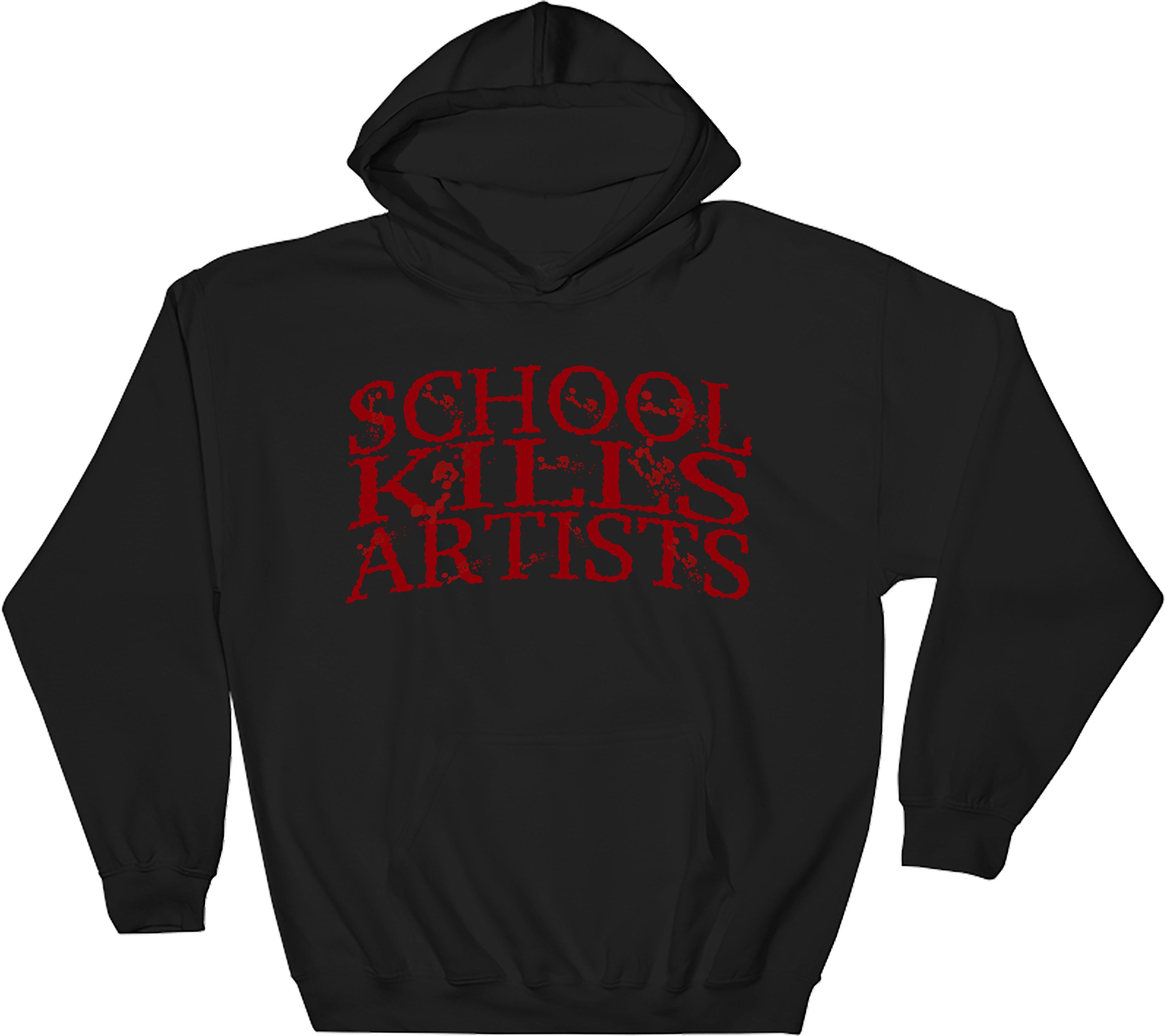 Image Of Bloody "school Kills Artists" - Chat Nigga Hoodie (4167x4167), Png Download