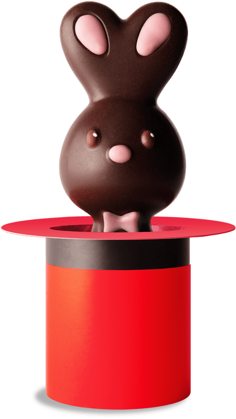Dark Chocolate Heart Rabbit - Domestic Rabbit (1878x1173), Png Download