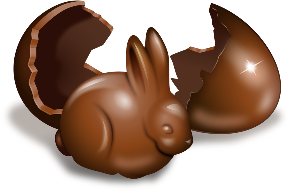 2fqm8uwqxd Hatched Chocolate Easter Bunny - Chocolate Broken Png (1026x700), Png Download