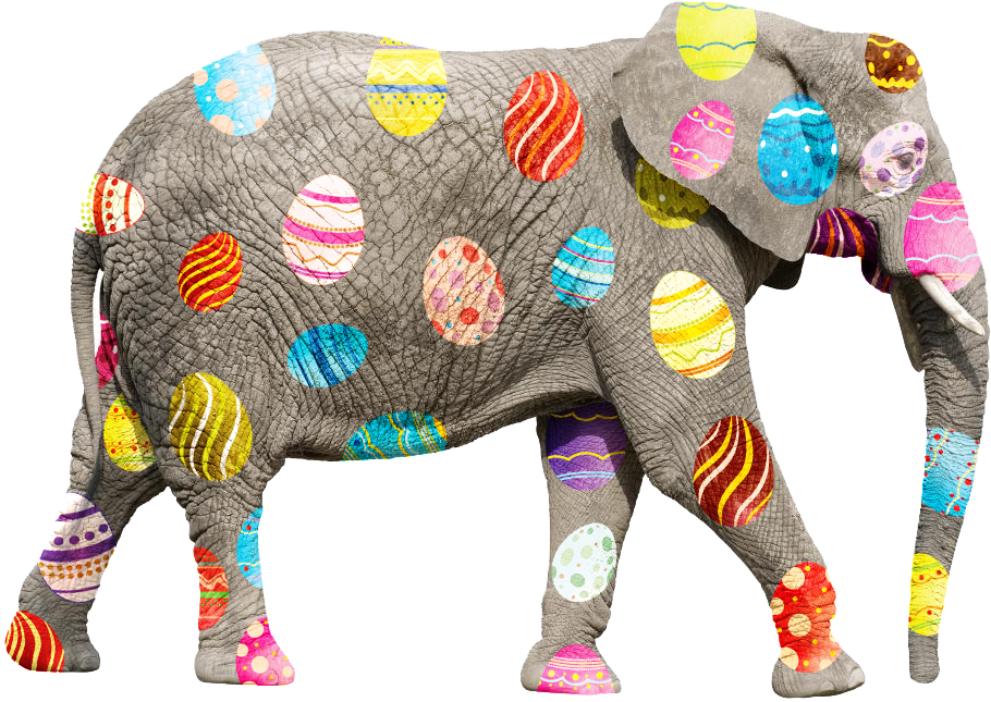 Are You Secretly Doomed To Be An Easter Elephant - Elephant Dressed As Easter Bunny (1000x726), Png Download