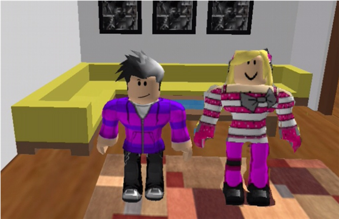 Boys And Girls Hangout Preview Image - Roblox Girl And Boy (768x432), Png Download