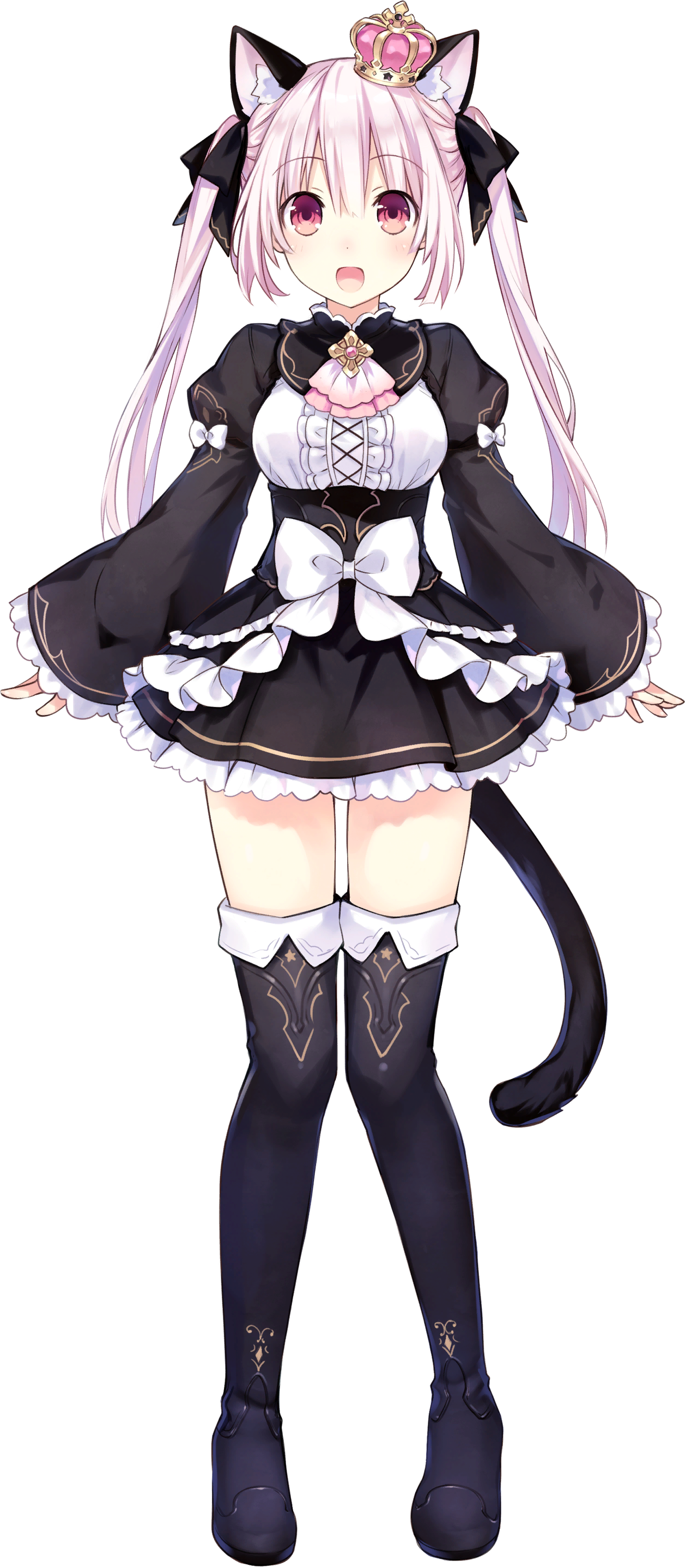 † Black Cat Princess†‎ - 4 Goddesses Online Black Cat Princess (1257x2877), Png Download