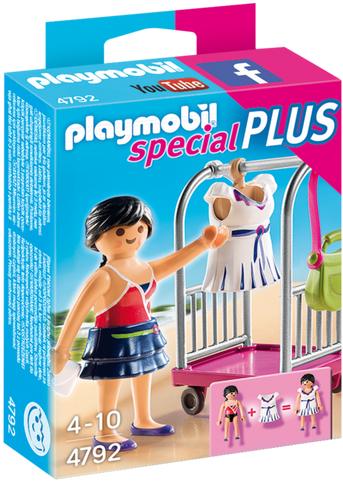 Download Model With Clothing Rack Playmobil Maman Et Bebe Full Size Png Image Pngkit
