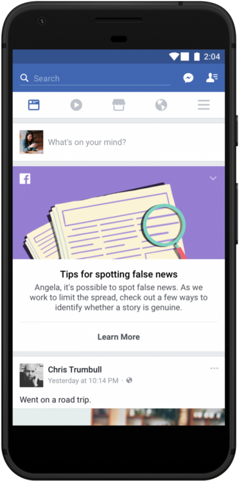 Facebook Png News - Facebook False News (549x1024), Png Download
