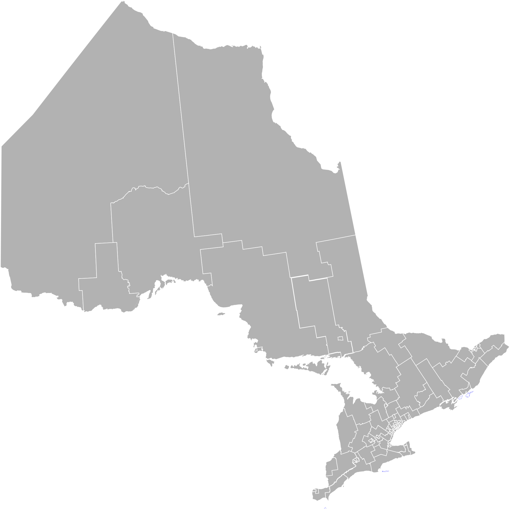 Ontario Map Clipart Ontario Map Clipart Ontario Map - Ontario Electoral District Map (2000x1983), Png Download