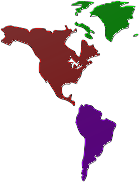 Map, America, Usa, North, Geography, Continent, Canada - World Map Transparent Free (584x720), Png Download
