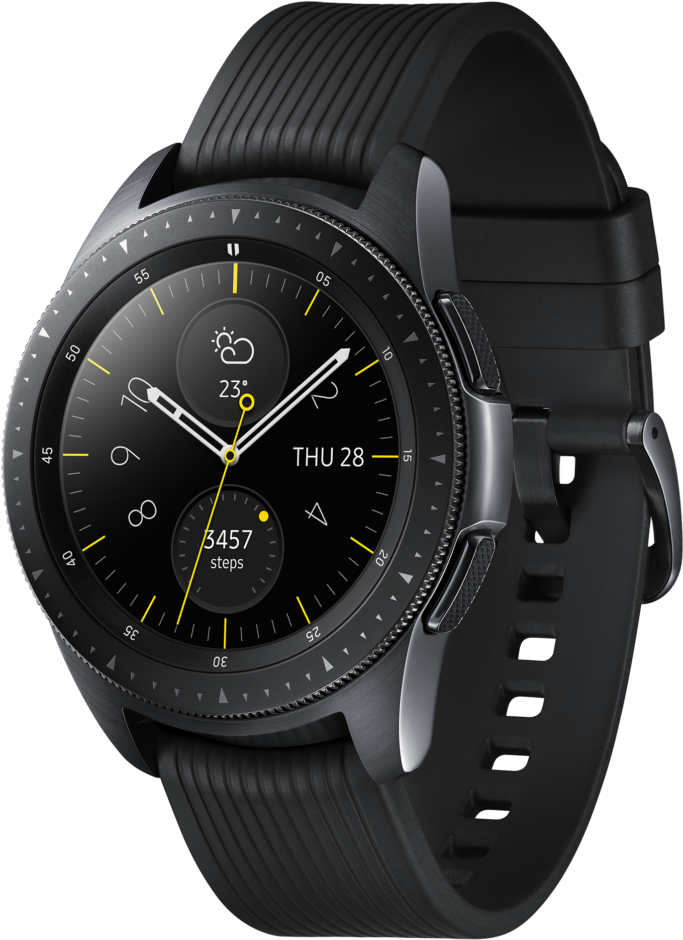 Lataa Tiedosto - Samsung Galaxy Watch 42mm Midnight Black (3000x2000), Png Download