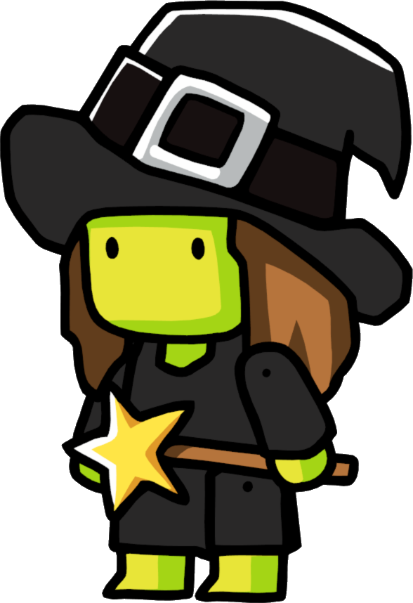 Wizard Clipart Female Wizard - Scribblenauts Witch (588x858), Png Download