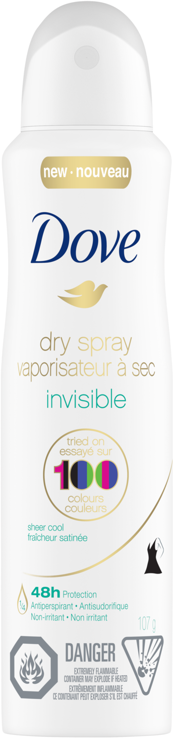 Dove Deodorant Spray Invisible Dry (1500x1500), Png Download