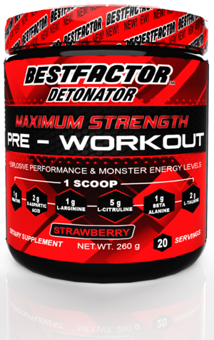 Bestfactor Detonator Pre Workout Powder Energy Drink - Tread (300x477), Png Download