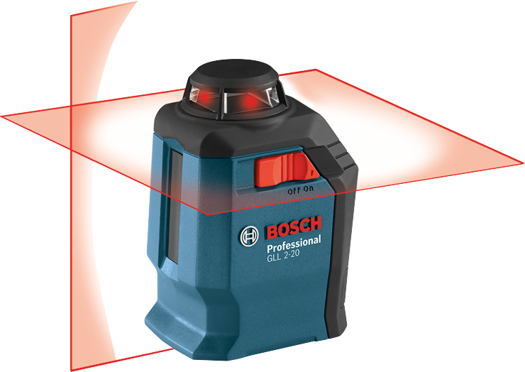 Gll 2 20 360° Horizontal Cross Line Laser - Gll 2 20 Bosch (740x524), Png Download