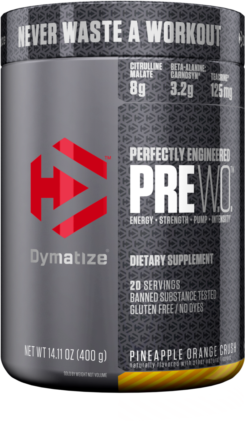 Dymatize Prewo, Pre-workout Energy Powder, Pineapple - Energy Drink (1583x2048), Png Download