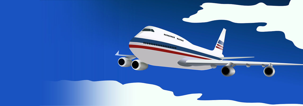 Stock Up On Batteries - Boeing 747-400 (1281x451), Png Download