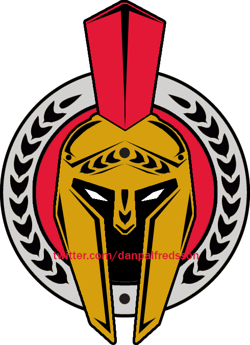 The Sens Usually Use Gold With That Pattern, But It - Ottawa Senators 2006 Logo (490x676), Png Download