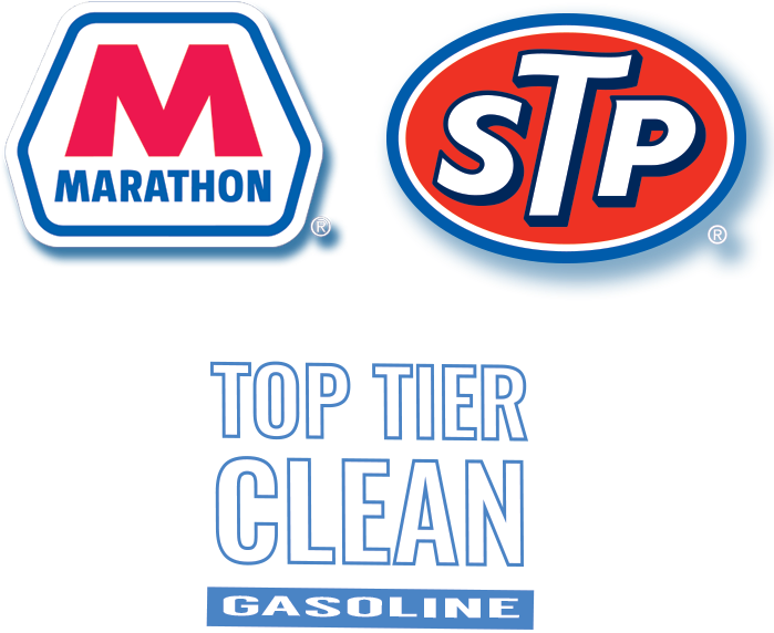 Marathon Gasolines With Stp <sup>&reg - Marathon Oil (710x608), Png Download