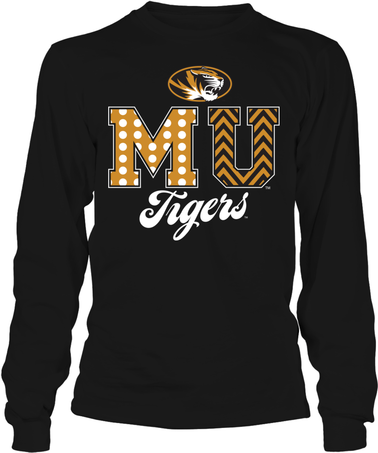 Mu Mizzou Tigers Patterned Letters Shirt - Horror Movies T Shirt (1000x1000), Png Download