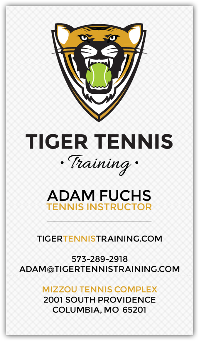 The Tiger Tennis Training Business Card - Birthing Home (720x1202), Png Download