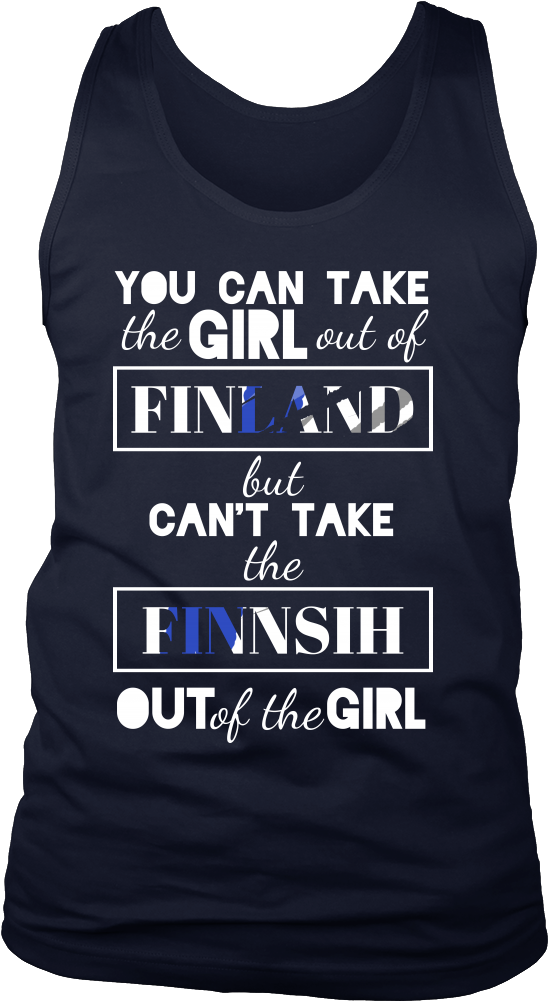 Finnish American Girl, Finland Funny Men's Tank - Mens Tank Top (1000x1000), Png Download