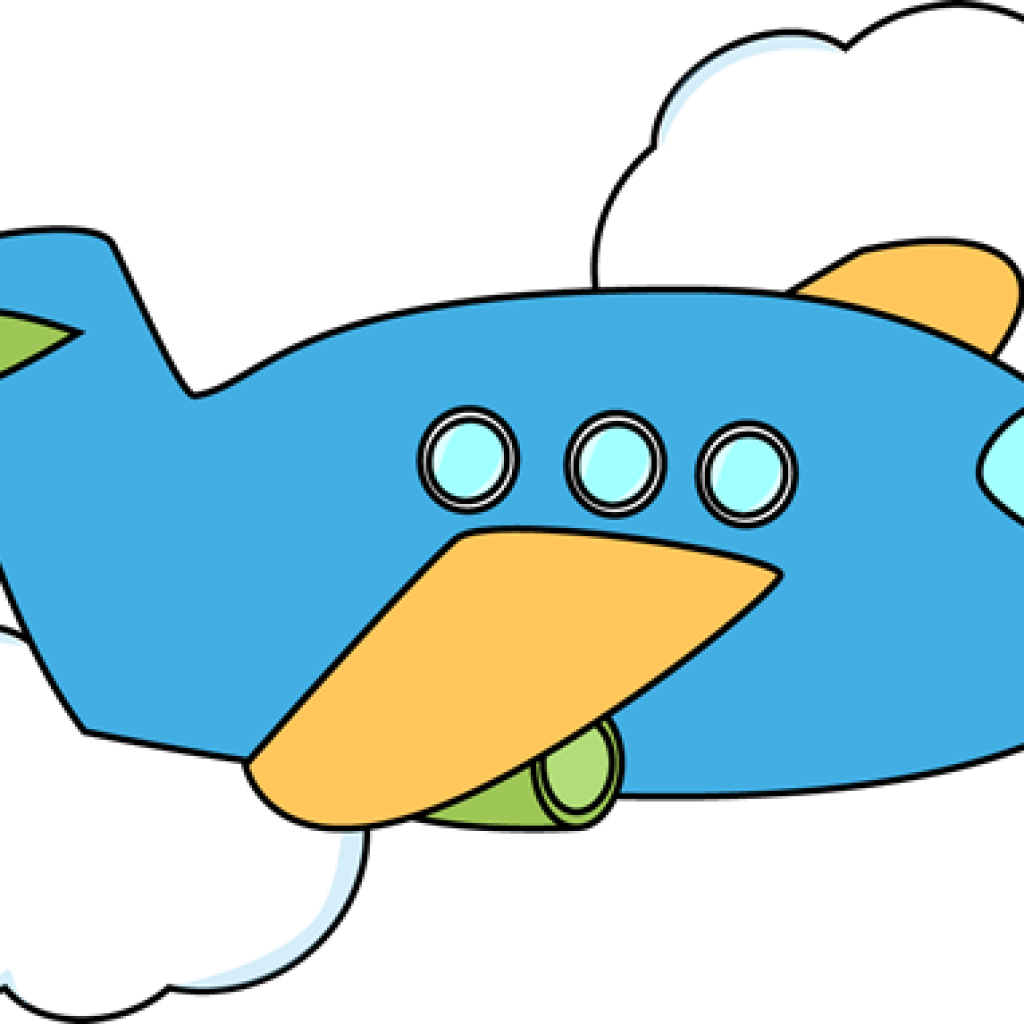 Airplane Clipart Cute Airplane Airplane Flying Through - Clip Art (1024x1024), Png Download