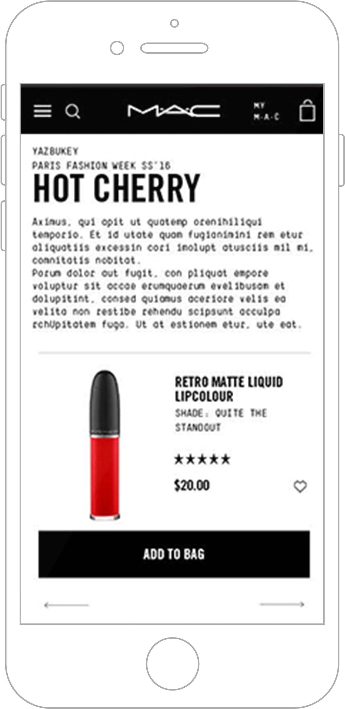 Landing Page Designed For Fashion Week Make-up Trends - Mac Pro Cosmetics (1920x3264), Png Download
