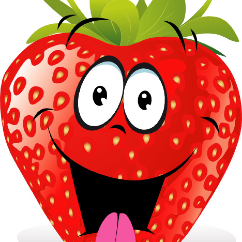 Strawberry Clipart Strawberry Fruit Cartoon Cartoon - Animadas Imagenes De Frutas (1024x1024), Png Download